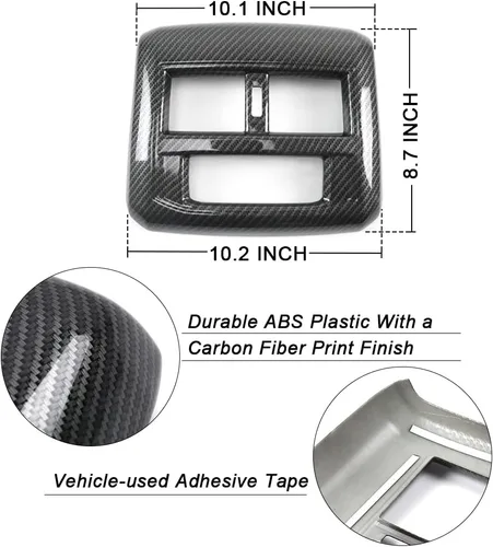 Miniatura 3 de 1 cubierta trasera de ventilación de aire para Volkswagen Atlas 2018 2019 2020 2021 2022 2023 Atlas Cross Sport Accesorios ABS patrón de fibra