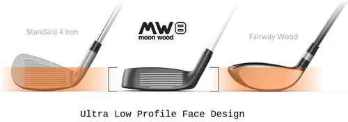 Miniatura 5 de MW8 Moon Wood - Madera de calle de golf premium para hombres y mujeres - Club de golf incluye cubierta para la cabeza - Legal para jugar en torneos