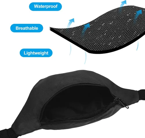 Miniatura 4 de PATIKIL Riñonera para mujer, riñonera para fiesta, correr, Negro