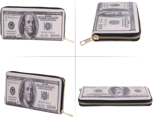 Miniatura 2 de LUI SUI - Billetera de cuero con billete billete para hombre para tarjetas de crédito