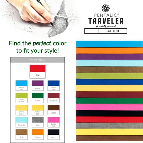Miniatura 7 de Cuaderno de bocetos Travelers Dot Grid Pentalic Art, libre de ácidos
