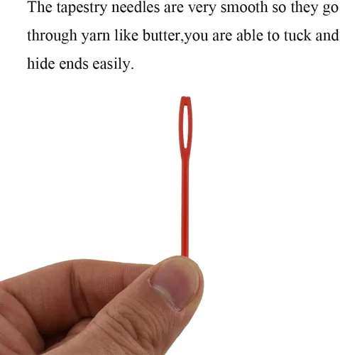 Miniatura 4 de Hahiyo Hilado colorido para tapicería, agujas de coser, tejido de seguridad, ganchillo, sin pinchazos, ojo grande, suave, consigue hilo
