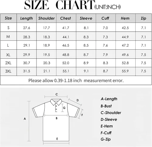Miniatura 5 de Polo de manga corta con cremallera de un cuarto para hombre, estilo casual, ajustado, a la moda, para golf