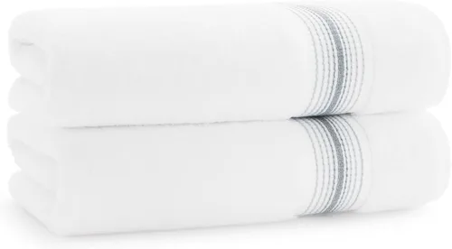 Aston & Arden Aegean - Paquete de 2 toallas de baño de gran tamaño, ultra suaves, gruesas y absorbentes, 100% algodón turco hilado en anillo, para
