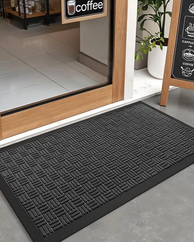 Miniatura 8 de DEXI - Tapete de puerta de entrada grande para interiores y exteriores, tapete de goma de alta resistencia para entrada y patio, resistente al agua