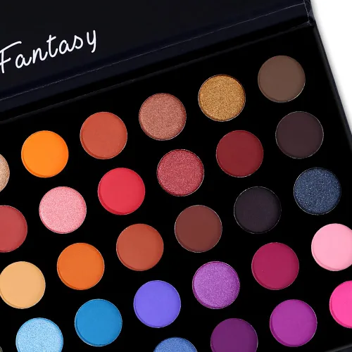 Miniatura 7 de CHARMCODE Paleta de maquillaje de sombra de ojos mate de alta pigmentación de 40 colores de espectro completo para artistas, brillo metálico