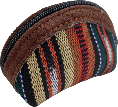 Miniatura 8 de Llavero de tela Maya hecho a mano Pequeña bolsa con cremallera para mujer