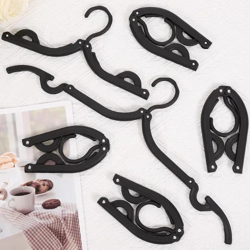 Miniatura 5 de 24 perchas de viaje, perchas plegables portátiles, perchas plegables ligeras, antideslizantes, accesorios de viaje para ropa, perchas plegables