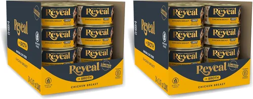 Miniatura 10 de Reveal Alimento húmedo natural para gatos, 24 unidades, sin granos, alimento enlatado de ingredientes limitados para gatos, atún con algas marinas