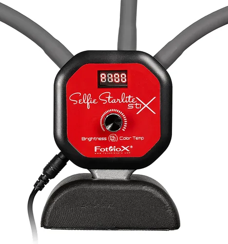 Miniatura 5 de Fotodiox Selfie Starlite Stix TT - Kit de monitor de luz de mesa de 125 Vlog - Luces LED bicolor regulables con brazos de 49.2 in