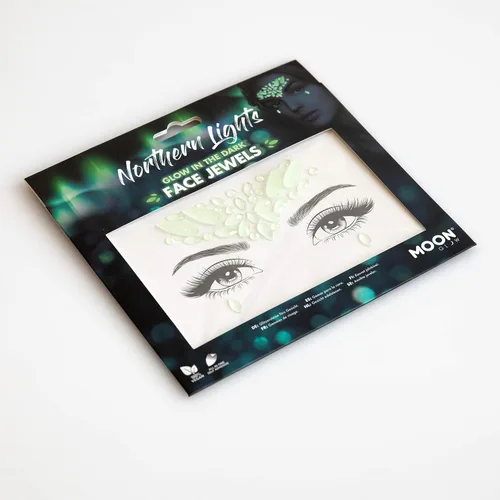 Miniatura 2 de Moon Glow - Joyas faciales que brillan en la oscuridad, gemas para el cuerpo y la cara, calcomanías de cristal para maquillaje de ojos, joyas