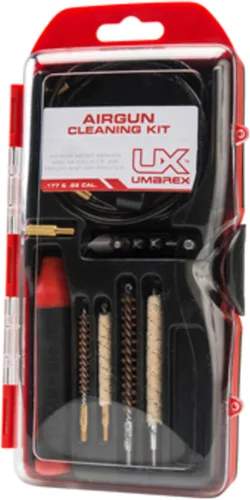 Kit de limpieza para armas de aire Umarex calibre.177 y.22 - Incluye vara de limpieza, cepillos, trapos, jabones, almohadillas, juego de