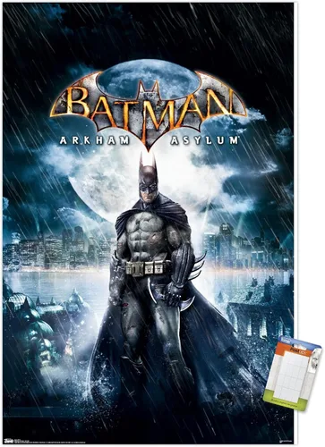 Miniatura 11 de Trends International DC Comics VIdeo Game - Arkham Asylum - Póster de pared de arte clave, 14.725 x 22.375 pulgadas, versión enmarcada de madera