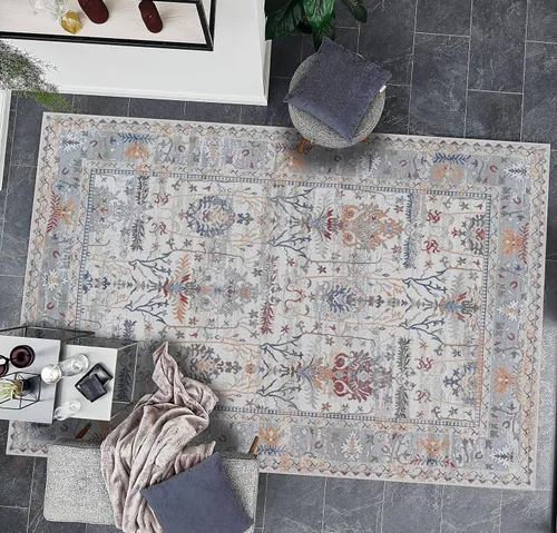 Miniatura 8 de Adiva Rugs - Tapete de área lavable a máquina con parte trasera antideslizante, para sala de estar, dormitorio, baño y cocina, tapete antifatiga