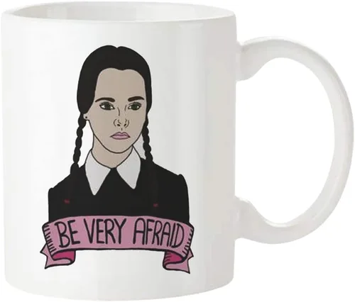 Miniatura 2 de Fonhark - Taza Wednesday Addams (The Addams Family, 90s Film or Movie Buff Fanstic Cup, The X Files, Creepy, Nostalgia, Morticia, Goth), taza