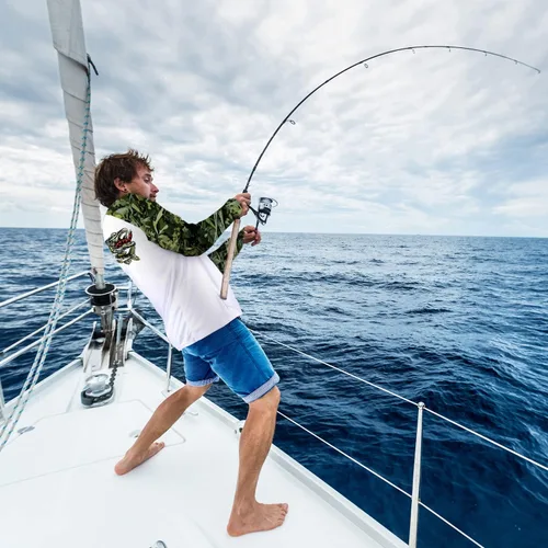Miniatura 20 de Palmyth - Camiseta de pesca para hombre, con manga larga, protección solar ultravioleta FPU 50+, con bolsillo