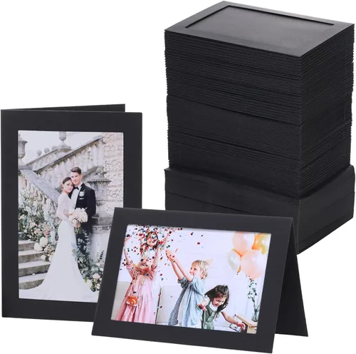 100 unidades de tarjetas con marco de fotos y sobres de 4x6 pulgadas, tarjetas de papel con notas, tarjetero de fotos para decoraciones de Navidad,