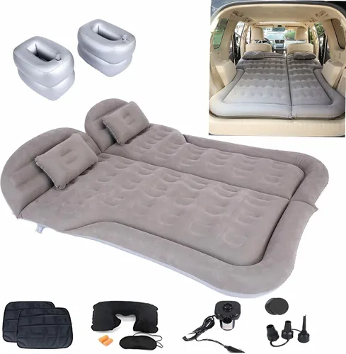 Miniatura 9 de Onirii Cama de colchón de aire SUV Cama de viaje portátil con 2 almohadas y bomba de aire para el maletero y el asiento trasero de SUV
