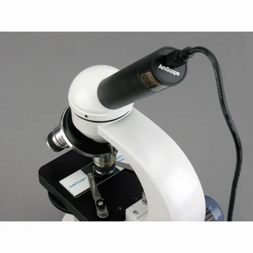 Miniatura 3 de AmScope Cámara digital con microscopio de video fijo y en vivo USB de 5.0 MP + kit de calibración