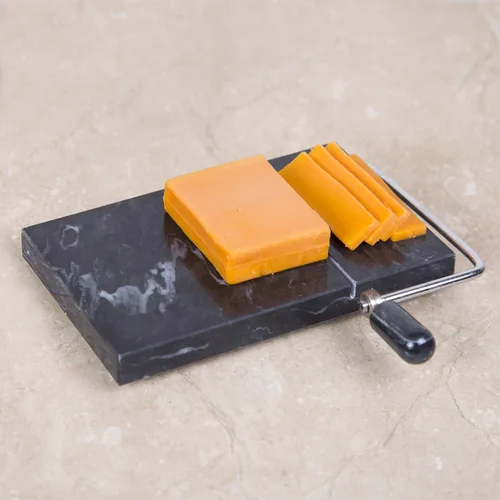 Miniatura 13 de Creative Home Cortador de mantequilla de queso de mármol champán natural, 5 pulgadas de largo x 8 pulgadas de ancho, beige