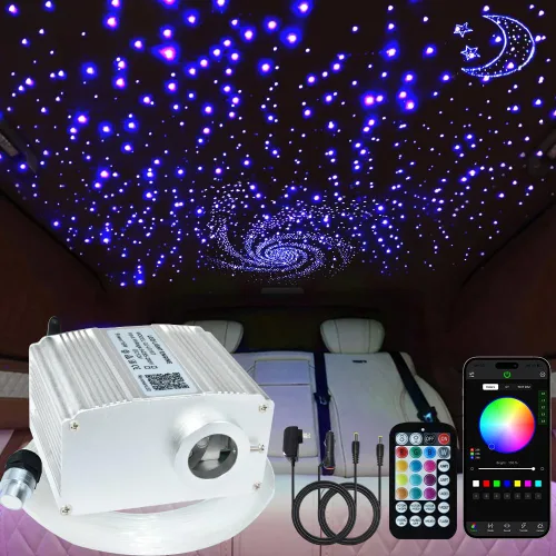 Kit de luces de techo Starlight Headliner 10W Twinkle Star para coche, kit de luces de techo de fibra óptica de 460pcs * Mixto * 9.8 pies / 3m,