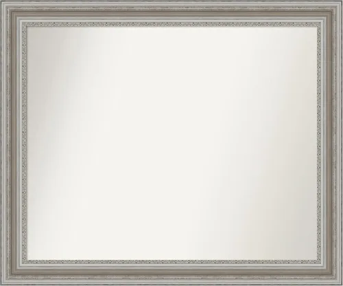 Miniatura 296 de Amanti Art Espejo de baño plateado para sobre el fregadero, 26 x 26 pulgadas, espejo cuadrado de plata antigua, marco de madera tradicional mediano