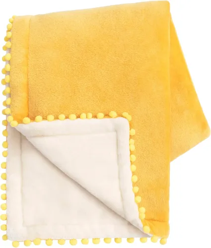 Miniatura 11 de MONDAY MOOSE Manta de forro polar acogedora con flecos de pompones, manta de franela súper suave, diseños de doble cara, para sofá, cama, decoración
