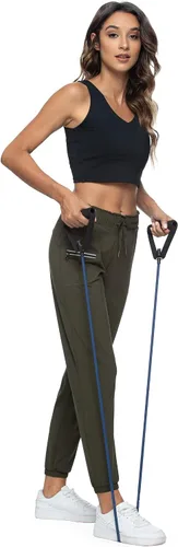 Miniatura 3 de Haowind - Pantalones deportivos para mujer con bolsillos y cintura elástica, cómodos pantalones de deportivos de descanso para deportes, gimnasio