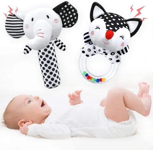 Sonajeros para bebés de 0 a 6 meses, juguetes para bebés de 0 a 6 meses, juguetes para recién nacidos de 0 a 3 meses, desarrollo cerebral, juguetes