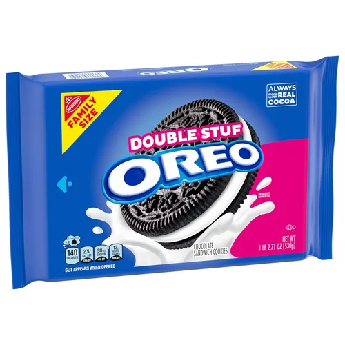 Miniatura 15 de Galletas de doble relleno OREO Chocolate, Tamaño Familiar, Paquetes de 3