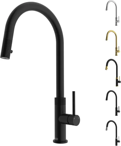 Miniatura 12 de VIGO Bristol VG02033ST - Grifo de cocina con pulverizador desplegable de una sola manija de 19 pulgadas de alto Acero inoxidable