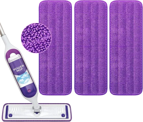 Almohadillas reutilizables para mopa eléctrica compatibles con Swiffer PowerMop - Recambios de almohadillas Swifter Power Mop - Almohadillas de