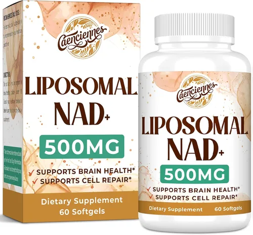 Miniatura 7 de Suplemento liposomal NAD+ de 500 mg, suplemento True NAD Plus, absorción superior, mejora el NAD+ más eficiente que la ribósido de nicotinamida