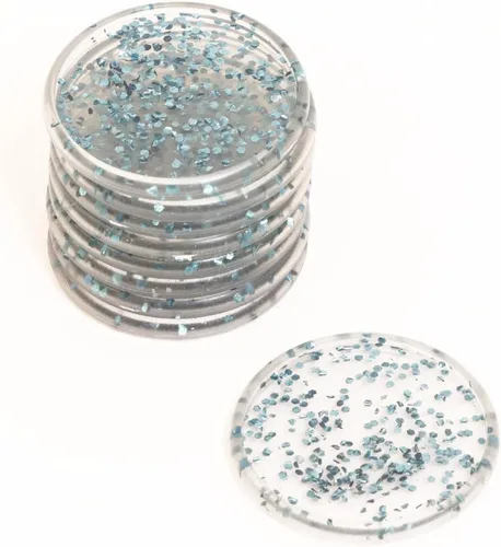 Miniatura 12 de Craftelier - Anillos de disco de plástico con purpurina L para encuadernación de álbumes de recortes para planificadores, agendas, cuadernos