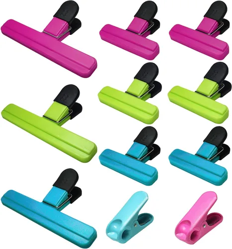 Miniatura 9 de Paquete de 11 clips para bolsas de alimentos para paquetes de alimentos, bolsas de almacenamiento de papas fritas, resistentes para aperitivos, 6