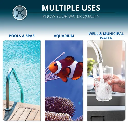 Miniatura 6 de Kit de prueba de dureza del agua WeAQUA - DoubleCheck 50 tiras - Kit de prueba de agua dura – Prueba calcio y magnesio (0–425 PPM) – para grifo
