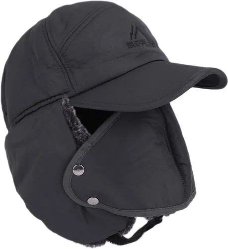 Miniatura 4 de Gorro de piel sintética con visera resistente al viento para esquí, pasamontañas, para hombre y mujer