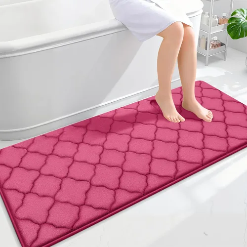 Miniatura 194 de OLANLY Alfombra de Baño de Espuma Viscoelástica de 24 x 16 pulgadas, Ultra Suave y Absorbente, Alfombras de Baño Antideslizantes, Cómodas, Lavables