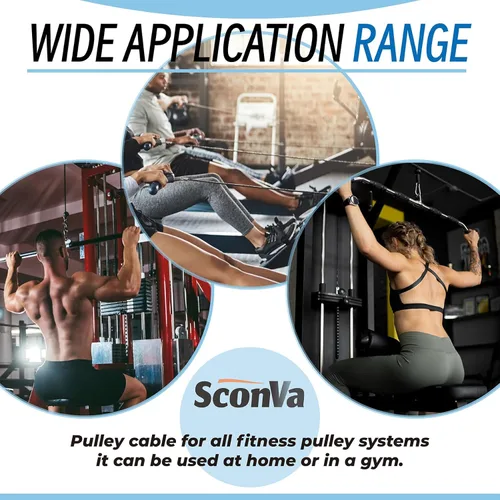 Miniatura 7 de Reemplazo de cable de polea de fitness para todos los modelos de gimnasio total 1000, 1500, 2000, 3000, XLS Up - Sistema de polea de cable ajustable