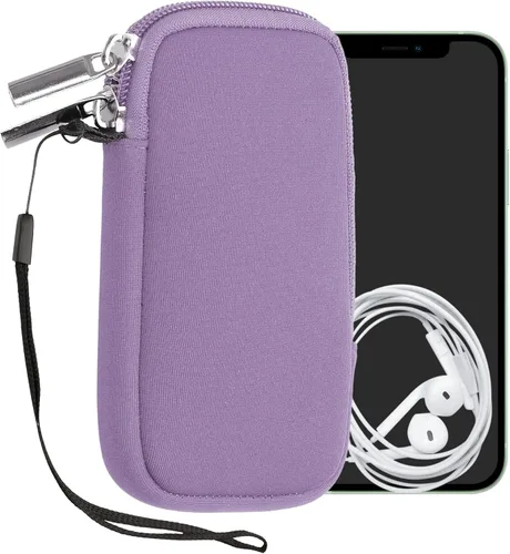 Miniatura 66 de kwmobile Funda universal para teléfono tamaño XS - 3,5/4 pulgadas - Funda de neopreno para teléfono inteligente con cremallera - Funda impermeable