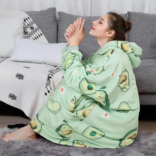 Miniatura 7 de AmyHomie Manta con capucha para adultos y adolescentes, manta con capucha Sherpa de gran tamaño, cálida y acogedora como regalo de cumpleaños