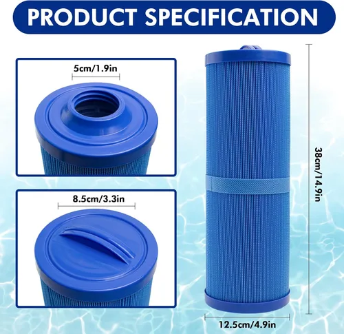 Miniatura 2 de Paquete de 2 cartuchos de filtro de piscina 4CH-949 de repuesto para Pleatco PWW50L, Filbur FC-0172, Waterway Teleweir 50, Rising Dragon 50