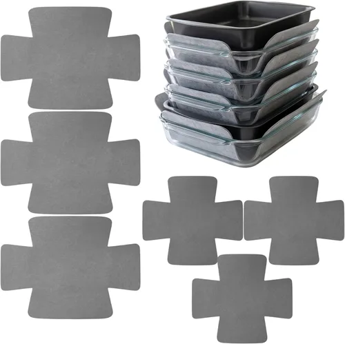Evelots Protectores de sartenes y ollas, paquete de 6 separadores de utensilios de cocina de fieltro extra gruesos para ollas, sartenes y platos,