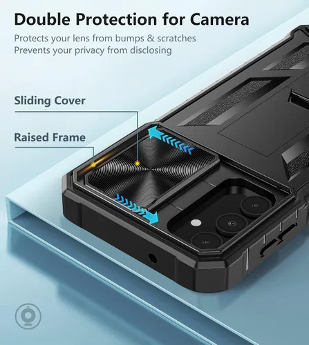 Miniatura 2 de FNTCASE Case for Samsung Galaxy A14-5G: Military Grade Drop Proof Protection Rugged Protective A14 Cell Phone Cover with Belt Clip Holster Kickstand