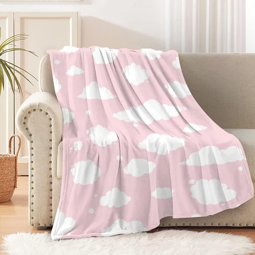 Miniatura 11 de Sumedha Manta de nube en blanco y negro, regalo de nube para niñas y niños, franela ligera súper suave, extra pequeña de 40 x 30 pulgadas