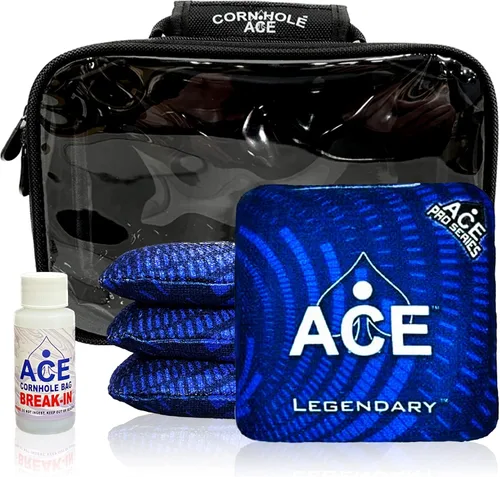 Miniatura 26 de Legendario Bolsos Cornhole ACE Pro + Kits PRO De doble lado, resbaladizos y pegajosos para todo clima Bolsa de descanso opcional y estuche