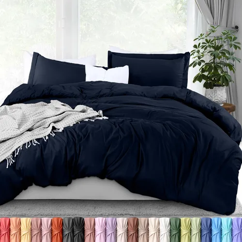 Miniatura 21 de Utopia Bedding Funda de edredón tamaño Queen – 1 funda de edredón con 2 fundas de almohada – Funda de edredón de 3 piezas con cierre de cremallera
