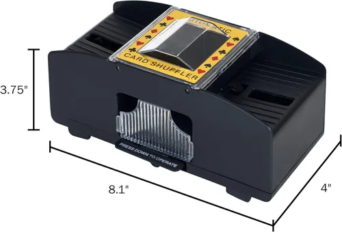 Miniatura 2 de Barajador automático de cartas - Dispensador de cartas de 2 barajas con batería - Noche de juegos y accesorios de casino por Trademark Poker