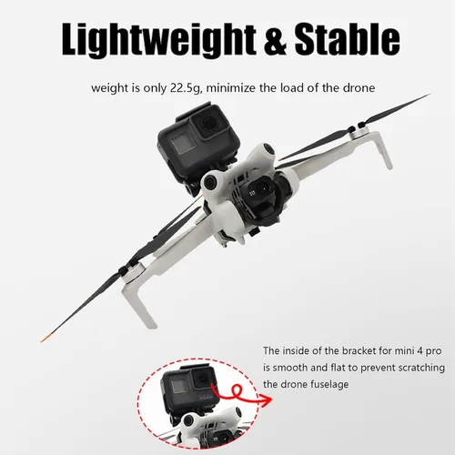 Miniatura 3 de Mini 4 Pro Drone Soporte de extensión para cámara de transporte superior con adaptador de montaje de trípode de tornillo de 1/4 compatible con DJI