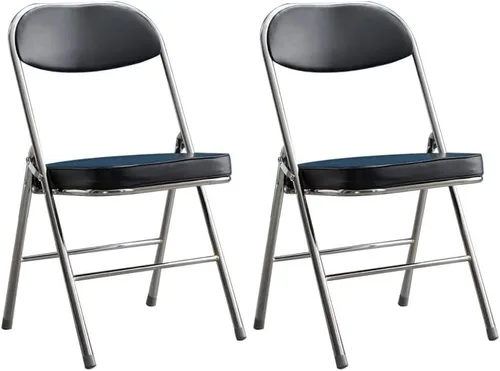 Miniatura 14 de Sillas de comedor modernas, silla auxiliar tapizada para el hogar, con acabado mate, silla de comedor plegable con respaldo abierto, silla sin